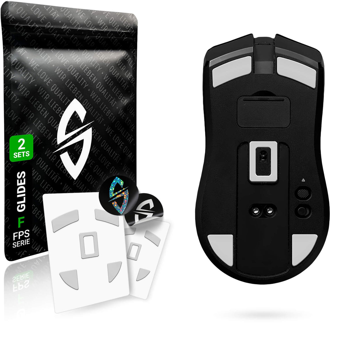 SensoryBoost FPS 2.0 Glides (Set of 2) for Razer Viper Ultimate - Ultra Soft, More Control, Self-Polishing, High Quality, Durable - Replacement Mouse Feet, Skates - Gaming Mouse Upgrade Accessories