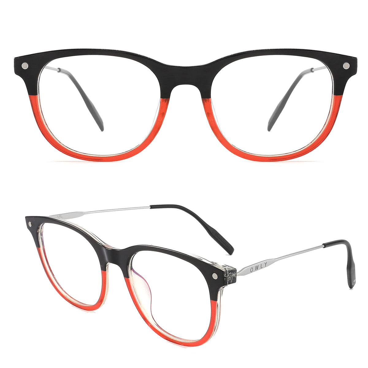 Owly™ Ultra Thin Blue Light Blocking Pocket Reading Glasses (Red, 3.5, diopters)