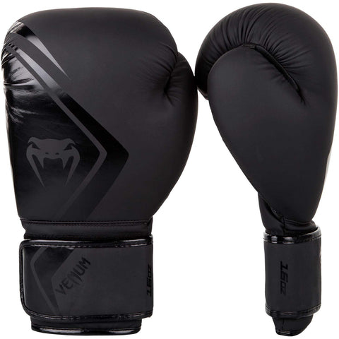Venum, Contender 2.0 Boxing Gloves, Unisex Adult, 12 Oz, Black/Black