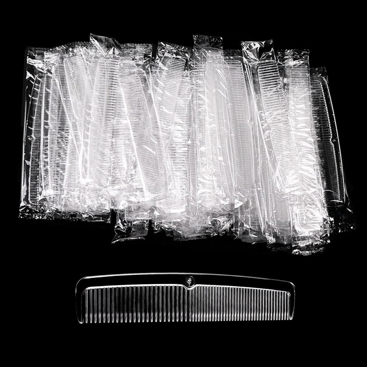 Hipruict Disposable Combs, 120 Pack Individually Wrapped Combs, Fine and Wide Tooth Combs Bulk, Sturdy and Thick Hair Combs for Family, Hotel, Travel, Homeless