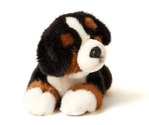 Uni-Toys - Bernese Mountain Dog Puppy, Lying Down - 24 cm (Length) - Plush Dog, Pet - Plush Toy, Cuddly Toy