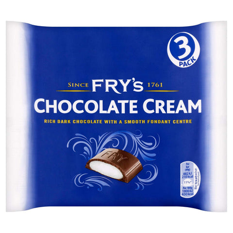 Frys Chocolate Cream Chocolate Bar New Edition Multipack 3 x 49g - 4 Packs