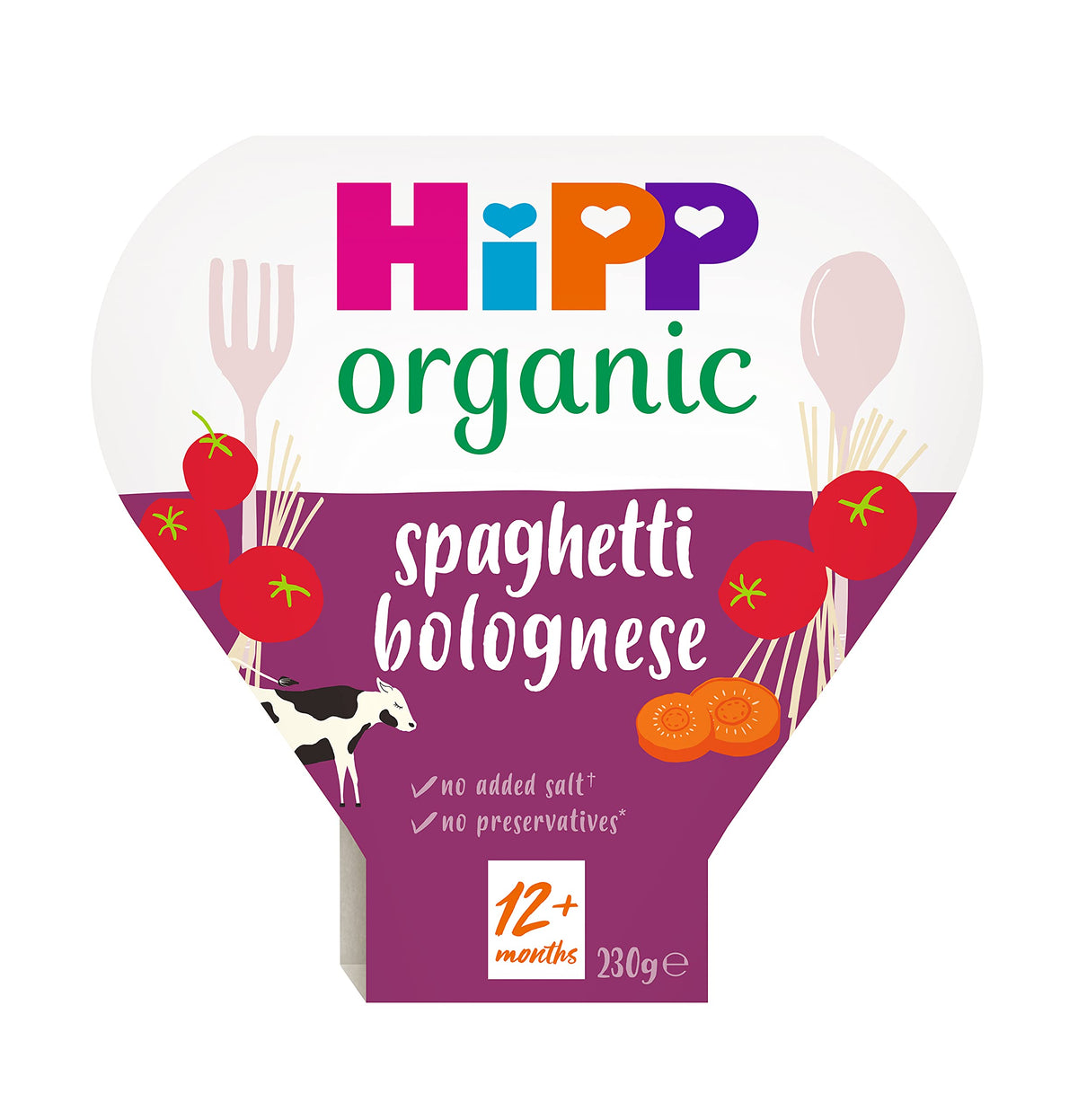 HiPP Organic Spaghetti Bolognese Toddler Tray Meal 1-3 Years, 230g (Pack of 5)
