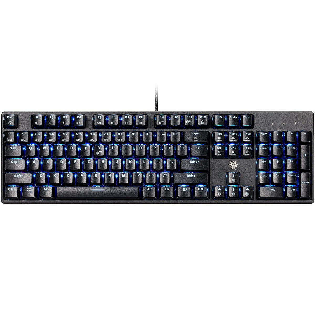 Hexgears GK705 Wired Mechanical Keyboard, 104 Keys with Kailh Box Switch Full Size Gaming Keyboard, Durable ABS Keycaps, Hot Swappable, Blue LED Backlight, Windows Mac OS and Android Compatible