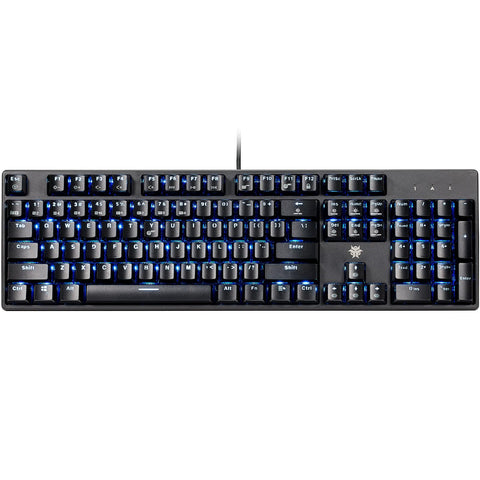Hexgears GK705 Wired Mechanical Keyboard, 104 Keys with Kailh Box Switch Full Size Gaming Keyboard, Durable ABS Keycaps, Hot Swappable, Blue LED Backlight, Windows Mac OS and Android Compatible