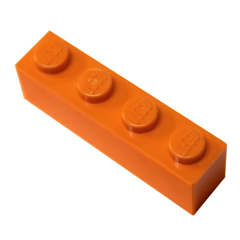 LEGO 20 Brick 1 x 4 BRICKS Orange