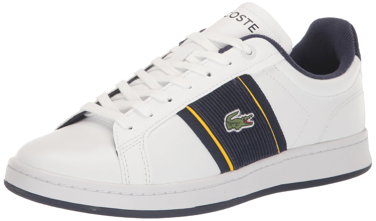 Lacoste Mens Carnaby Pro, Wht/NVY, 12
