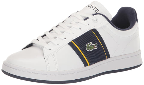 Lacoste Mens Carnaby Pro, Wht/NVY, 12