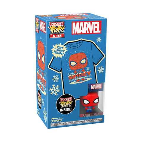 Funko Pocket Pop! & Tee: Marvel - Holiday Spider-Man - XS