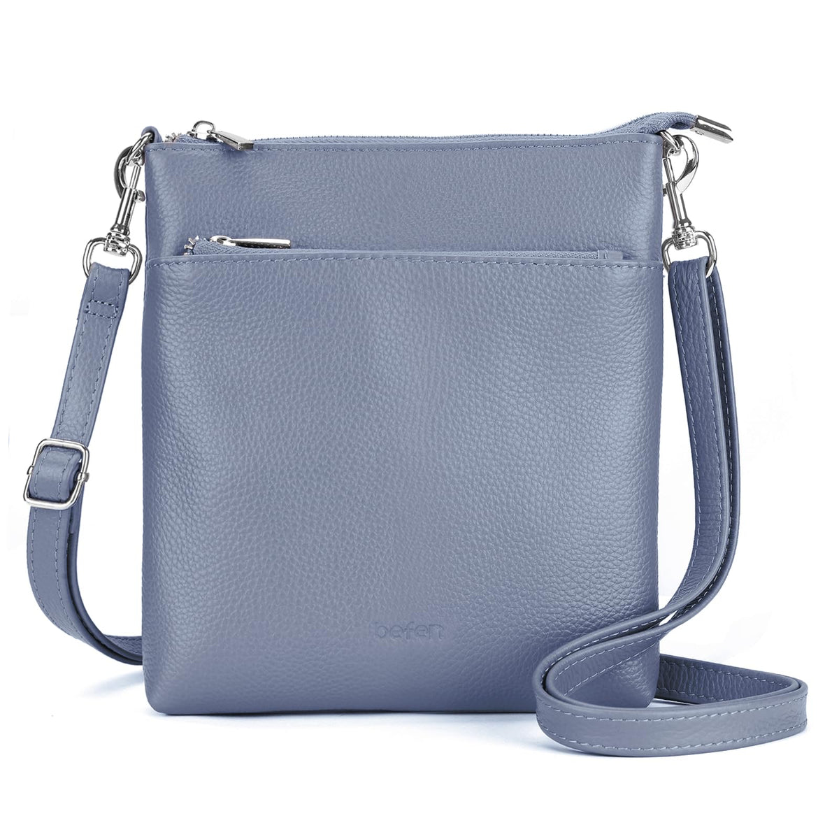 befen Genuine Leather Cross Body Bag Women Small over the Shoulder Bags for Women Blue Ladies Cross body Handbags for Travel