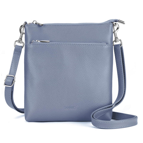 befen Genuine Leather Cross Body Bag Women Small over the Shoulder Bags for Women Blue Ladies Cross body Handbags for Travel