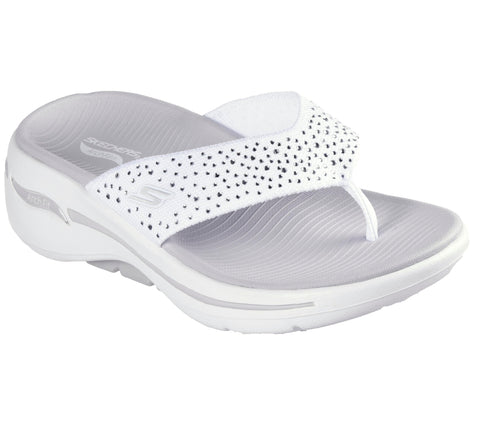 Skechers Women's Flip-Flop, White, 6