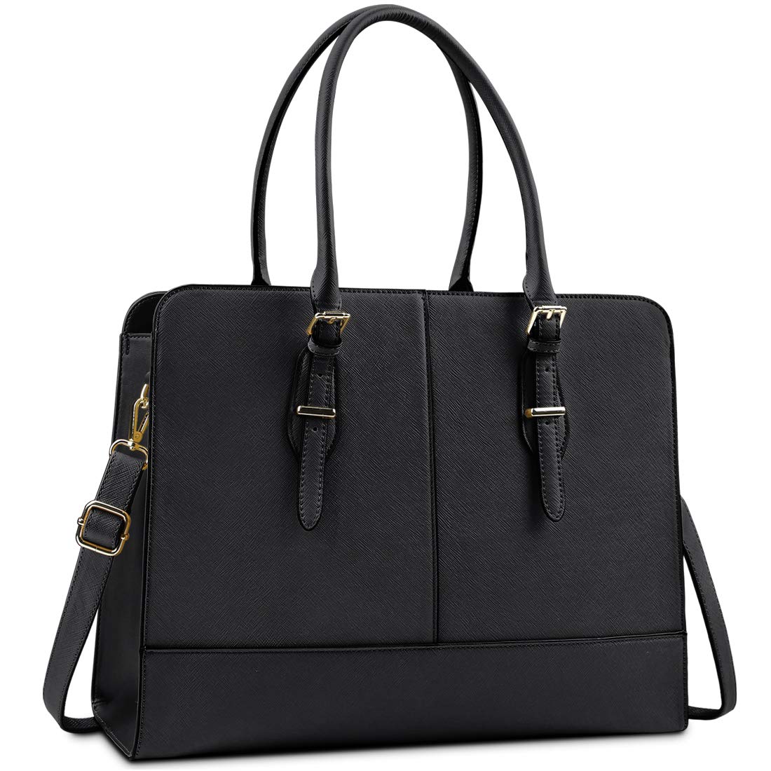 Lubardy Laptop Bags for Women 15.6 inch Ladies Leather Laptop Handbag Work Handbags Womens Tote Bag Office Green