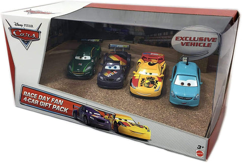 Disney / Pixar CARS Movie Exclusive 1:55 Die Cast Cars Race Day Fan 4-Pack #3 [Alloy Hemberger, Max Schnell, Nigel Gearsley & Miguel Camino]