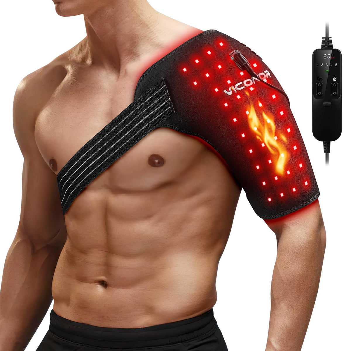 Red Light Therapy for Shoulder Pain Relife?Shoulder Heating Pad,Infrared Light Therapy for Body,Improve Joint Muscle?660nm&850nm Red Light Heated Shoulder Wrap
