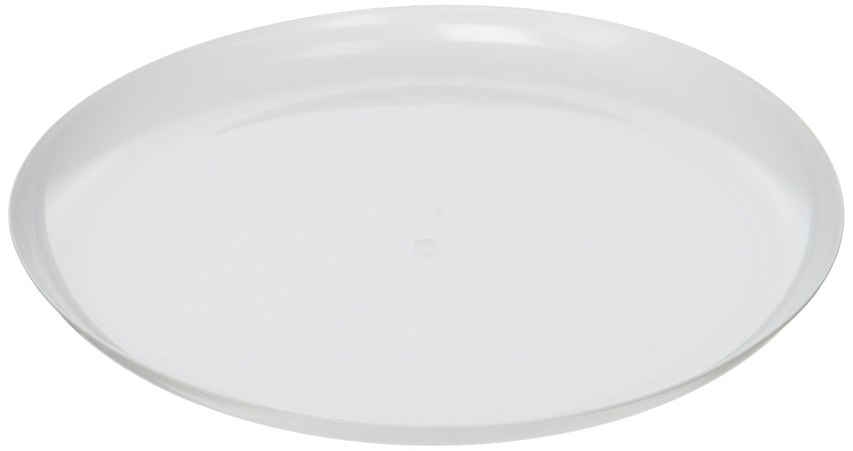 Reusable Plastic Plates Party Tableware and Dishware, White, 9", Pack of 24.