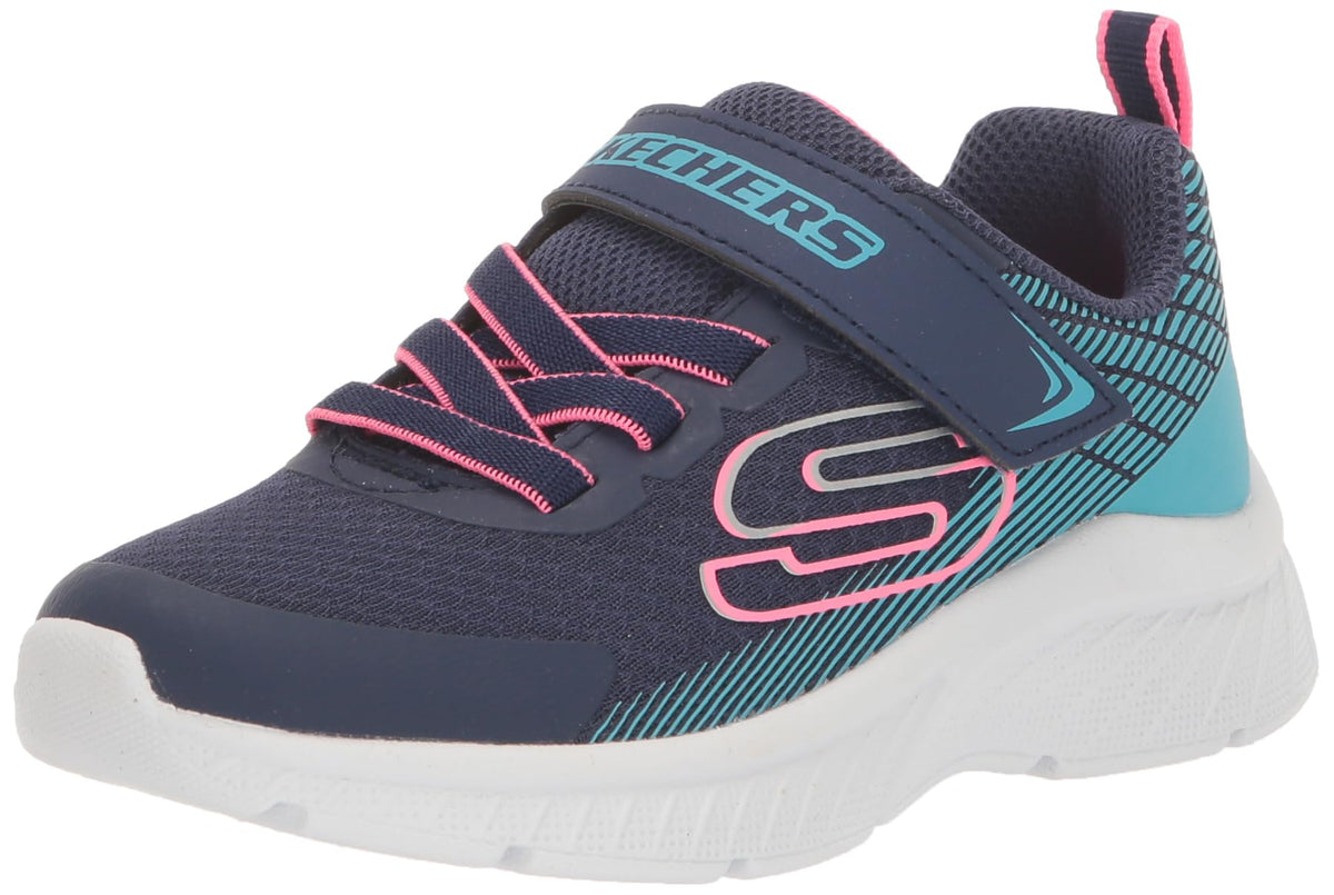 Skechers Kids Microspec Plus Sneaker, Navy Blue, 12.5 US Unisex Little Kid