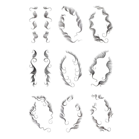 Hair Edges Tattoo Stickers 9 Styles Fashion Temporary Hair Tattoos Waterproof DIY Hairstyling Hair Stickers Fake Hairline Sticker for Women