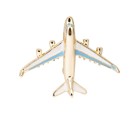 Knighthood Brooch Pin Men's Golden Airplane Lapel Pin