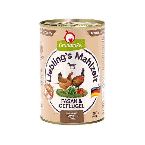 LieblingÂ´s Mahlzeit Favourite's Meal Food Pheasant/Poultry 6 Pack (6 x 400 g)