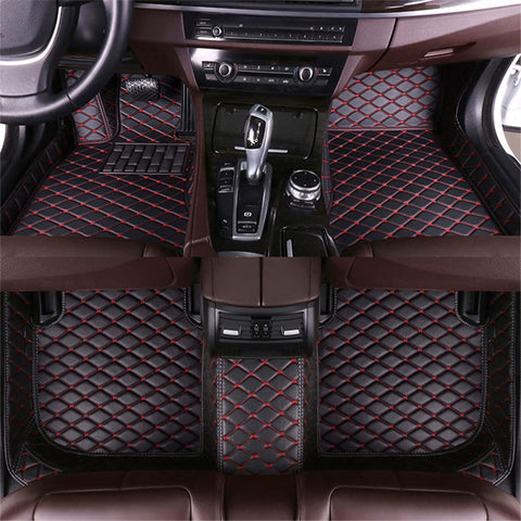 Custom Car Leather Floor Mats for Mazda CX-30 2020-2023, All-Weather Waterproof Non-Slip Carpet Foot Pads, Full Coverage Auto Interior Protection Accessories