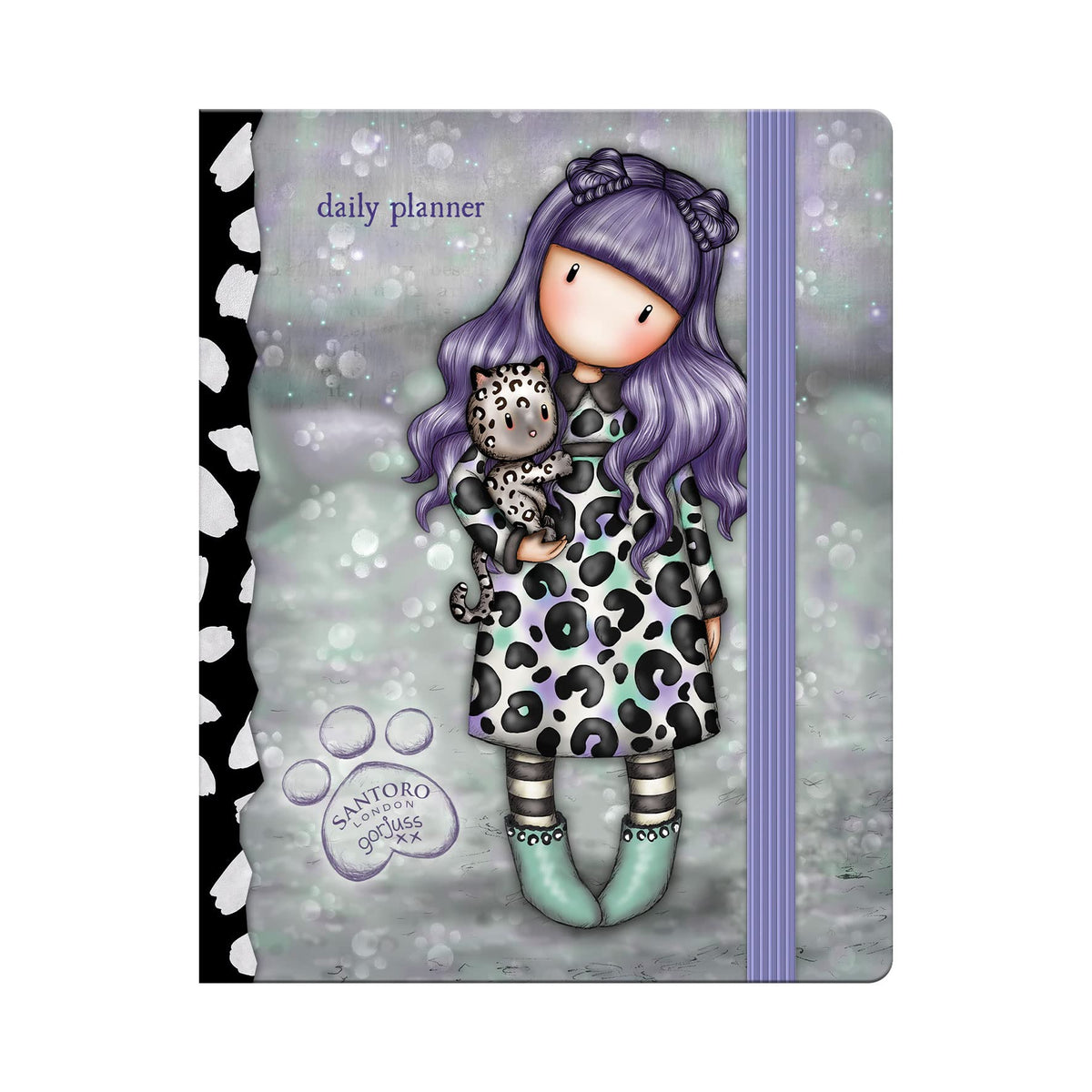 SANTORO Gorjuss 2025 Daily Planner Week to View Diary with Monthly and Yearly Planners - For Her Sister Friend Mum Girlfriend - Smitten Kitten | 74 stickers Included