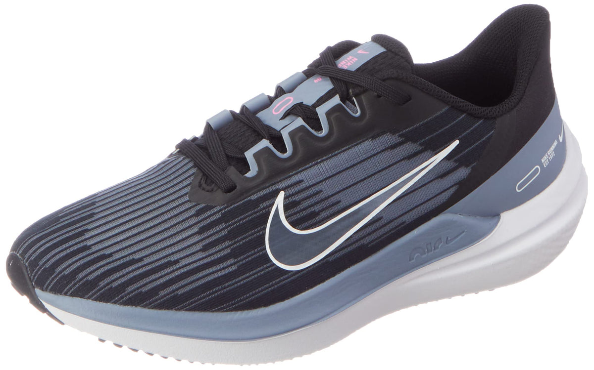 NIKE Men's Sneaker, Black White Ashen Slate Pink Spell, 12