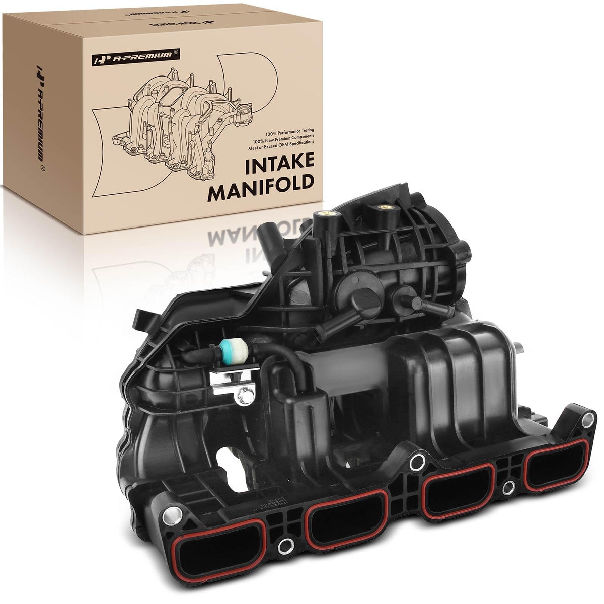 A-Premium Intake Manifold Assembly W/Gasket [DOHC, 4Cyl 2.0L Only] Compatible with Hyundai Santa Fe 2013-2016, Sonata 2011-2014 & Kia Optima 2011-2015, Sportage 2011-2016