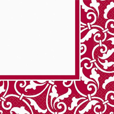 Ornamental Red Luncheon Napkin