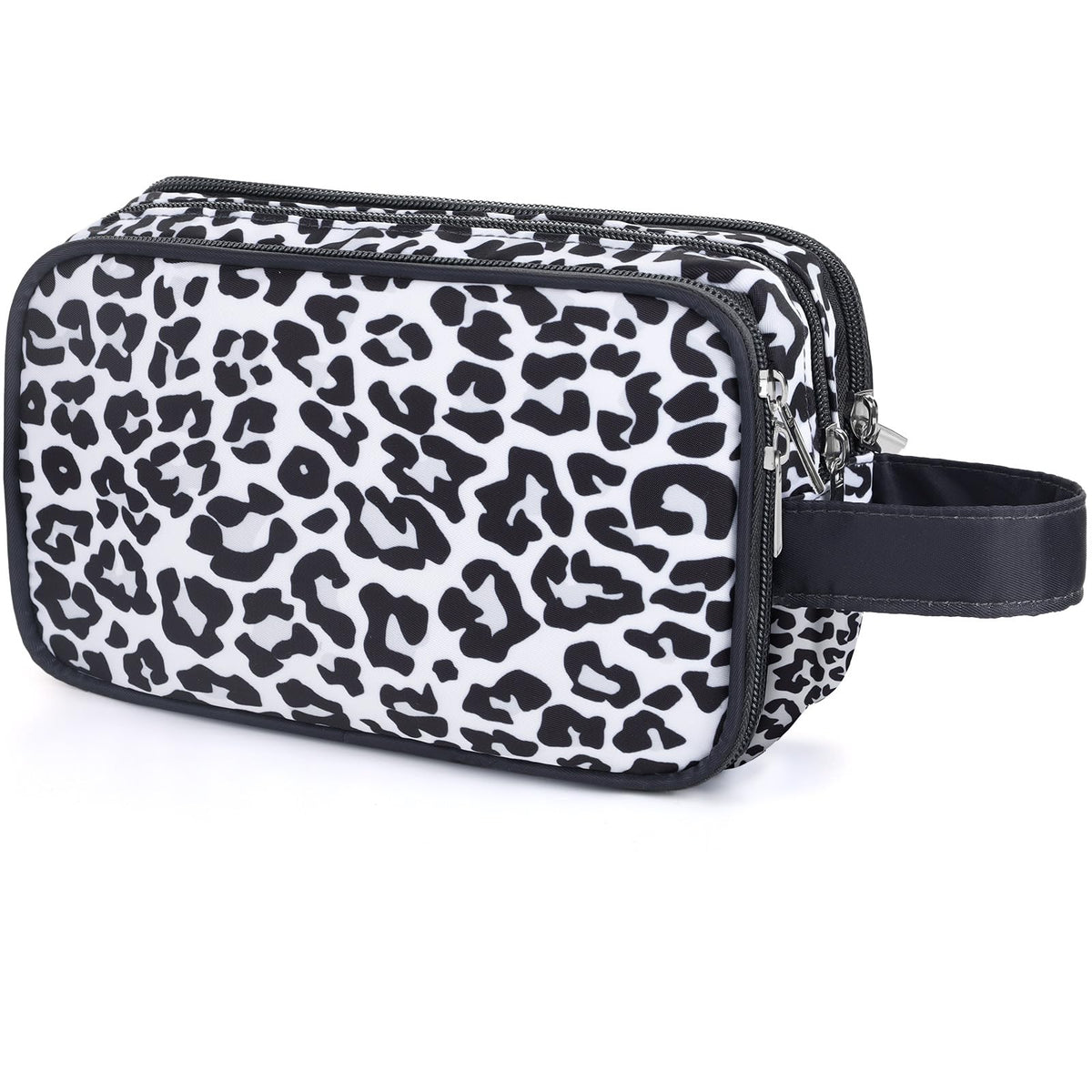 Hapycat Kids Toiletry Bag for Girls and Boys, Snow Leopard