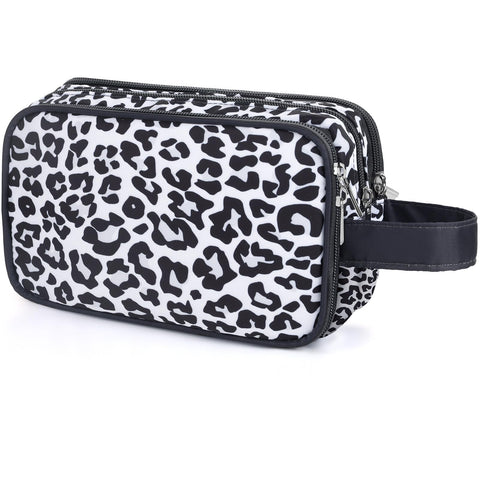 Hapycat Kids Toiletry Bag for Girls and Boys, Snow Leopard