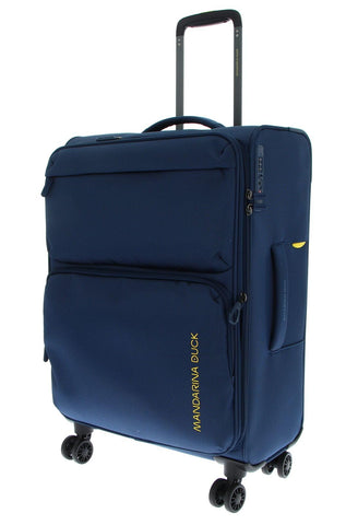 Mandarina Duck Zephyr Trolley Medium EXP, Dress Blue, 43 cm x 25 cm x 67 cm, Trolley Medio espandibile in Tessuto morbido