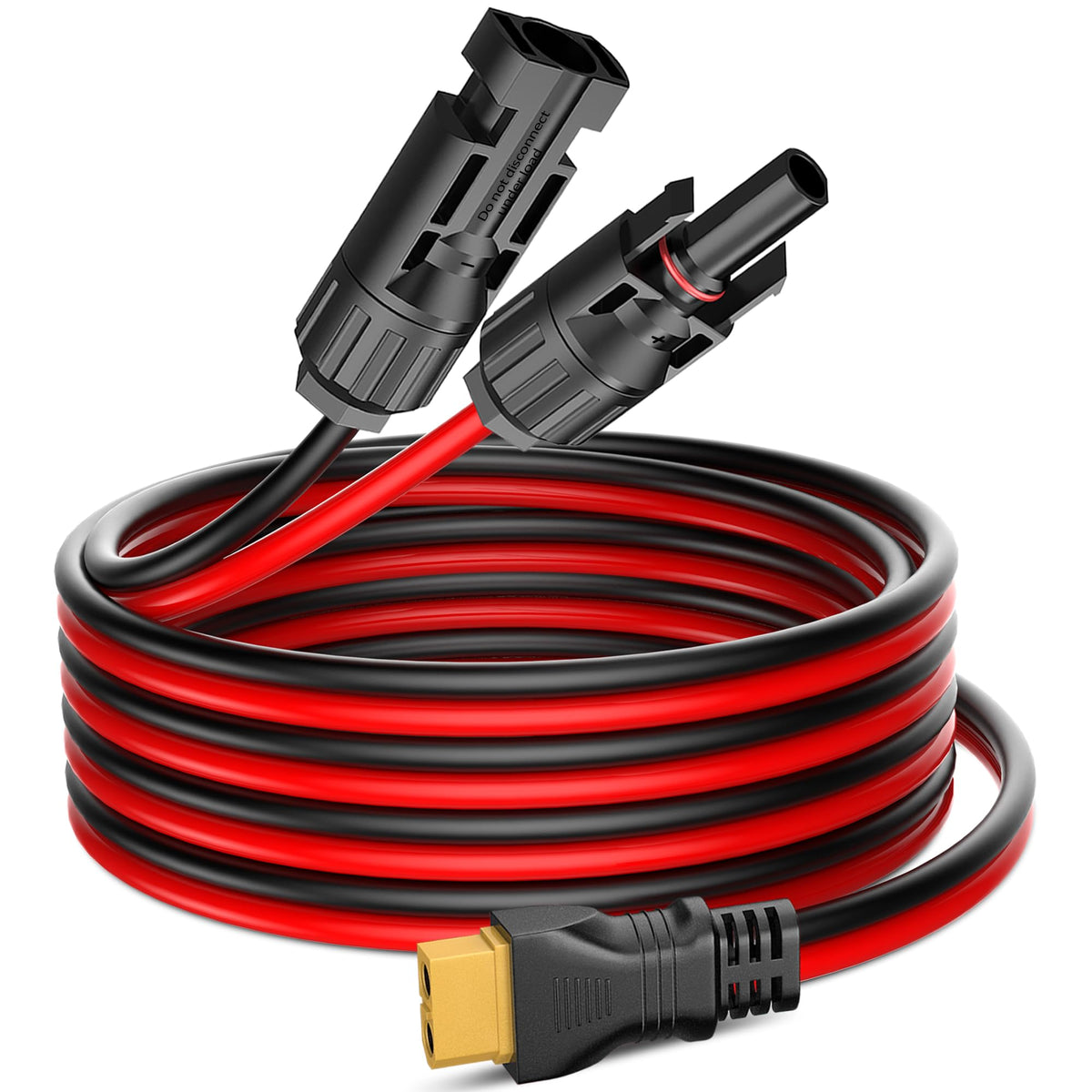 Solar Panel Plug to XT60 Charge Cable,PixelMan 12AWG(6.5Ft) Solar Extension Cable with Upgraded XT60 Adapter,Solar Connector to XT60 Cable for Ecoflow River/Deta,for Portable Power Station,Generator