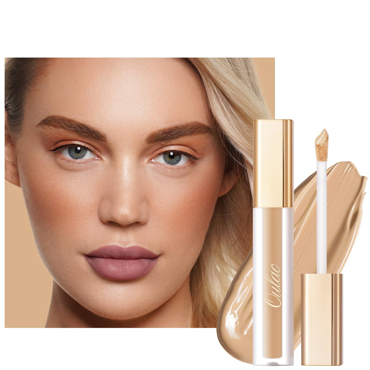 Oulac Concealer Full Coverage, Concealer Stick for Dark Circles, Hydrating Concealer Infused with Hyaluronic Acid, Lightweight, Long Lasting, Vegan Concealer 3.8ml, Shade: C4 Light Medium