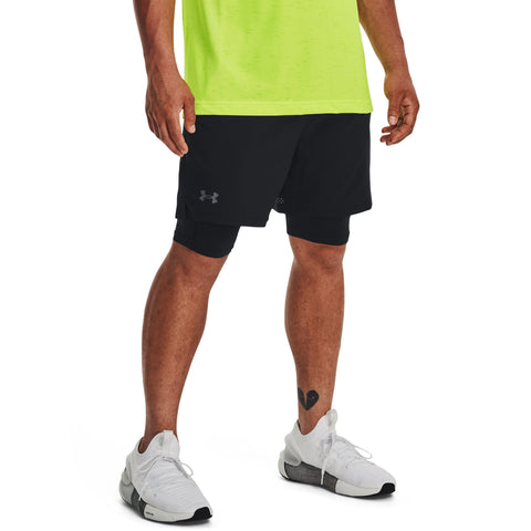 Under Armour Men's Ua Vanish Woven 2-in-1 Shorts, Black, L