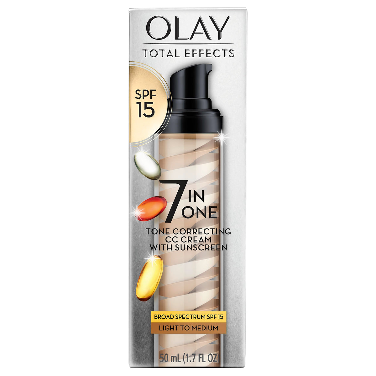 Olay Total Effects 7-In-1 Tone Correcting Uv Moisturizer, Light To Medium - 1.7 Oz