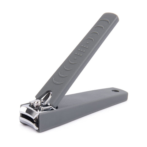 Trim Simply Foot Toenail Clippers - Quality Steel Blades - Enlarged Opening - Nail Clippers for Thick Nails with Catcher Base - Easy to Use Foot Care Tool - Ideal for Men and Women - Gray