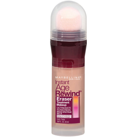 Maybelline New York Instant Age Rewind Eraser Treatment Makeup, Tan 340, 0.68 Fluid Ounce
