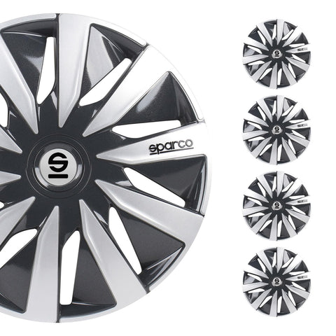 Sparco SPC1691GRSV Set Wheel Covers Lazio 16-inch Grey/Silver