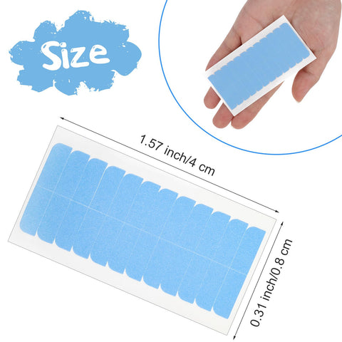 WLLHYF 60 Pieces Hair Extension Tape No-Residue Double Sided Hair Weft Replacement Tapes Pre-cut Wig Adhesive Toupee Tape Beauty Tool for Human Hair Extensions