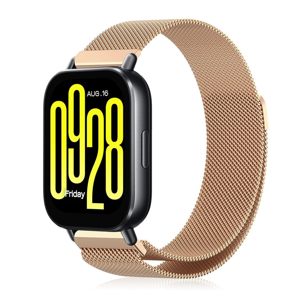 SeNool Strap for Xiaomi Redmi Watch 5 Active/Redmi Watch 5 Lite, Metal Stainless Steel Magnetic Breathable Replacement Watch Bands for Xiaomi Redmi Watch 5 Active/Redmi Watch 5 Lite - Gold