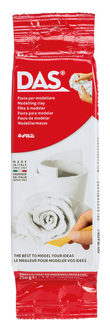 DAS White 250g Air Hardening Modelling Clay in a Hangable Pack, Non Bake, Ready To Use, Suitable for All Ages, Ideal for Professionals & Hobbyists