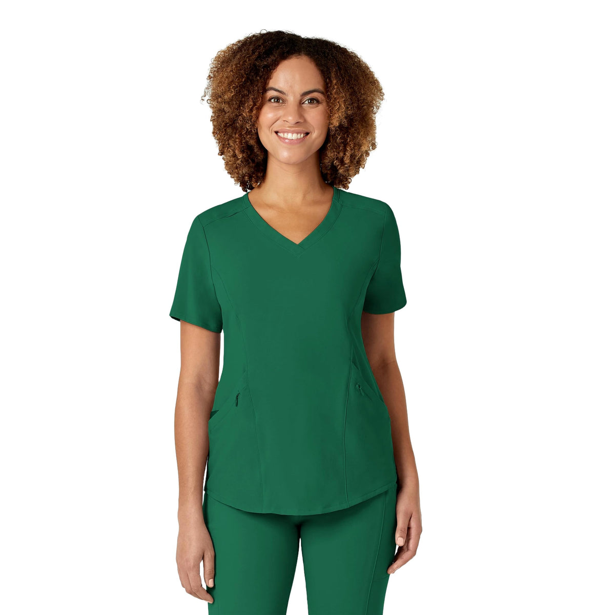 Wink Renew Women's V-Neck Scrub Top - Hunter, 1X