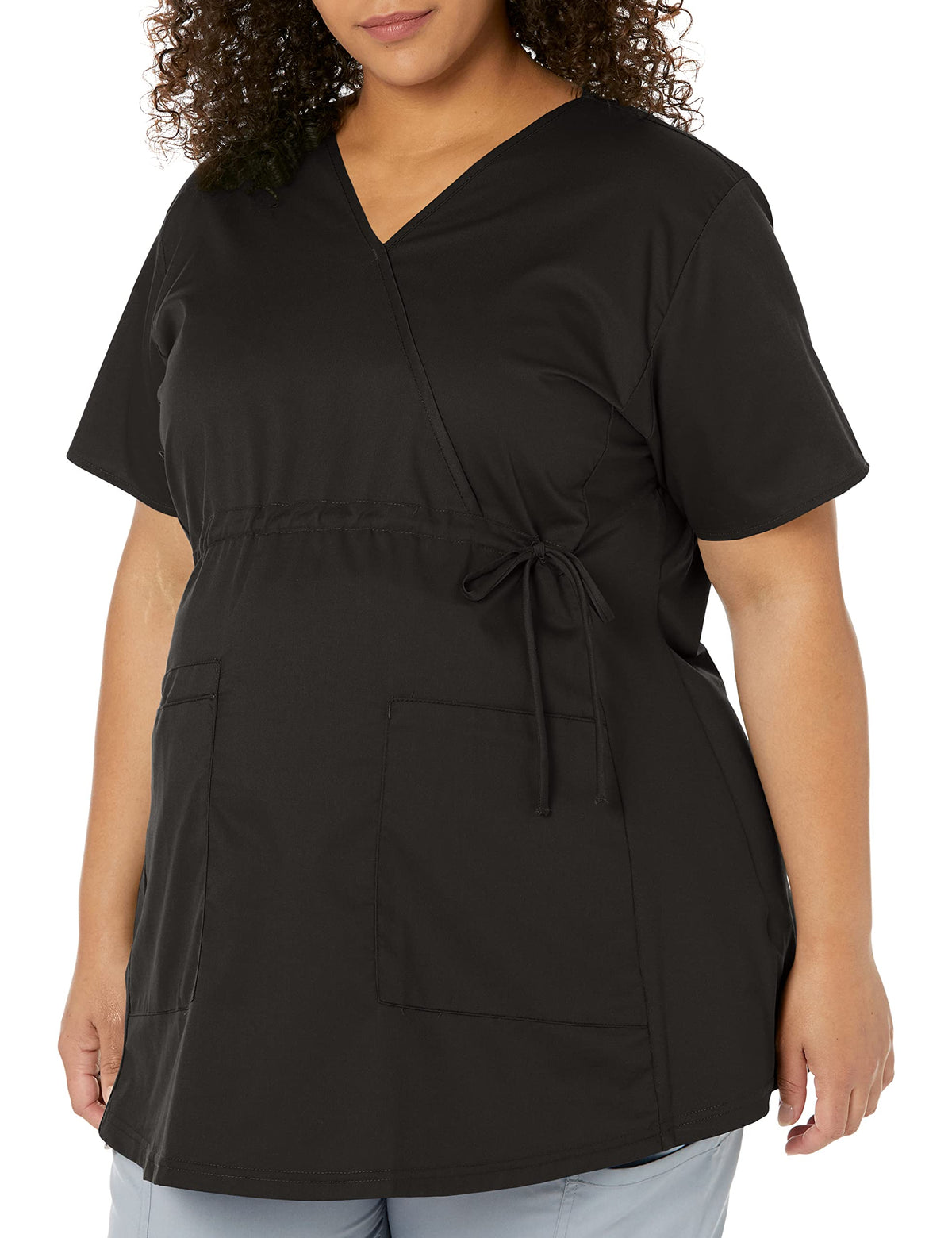 WonderWink Women's Wonderwork Maternity Top, Black, X-Large
