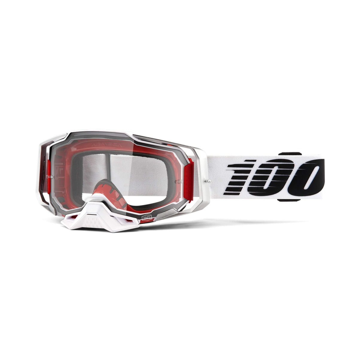 100% ARMEGA Goggles - Eyewear for Dirt Bikes, Motocross, Motorcycle, & Bike Sports - Durable Mountain Biking Goggles - Lightsaber, Clear Lens