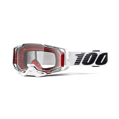 100% ARMEGA Goggles - Eyewear for Dirt Bikes, Motocross, Motorcycle, & Bike Sports - Durable Mountain Biking Goggles - Lightsaber, Clear Lens