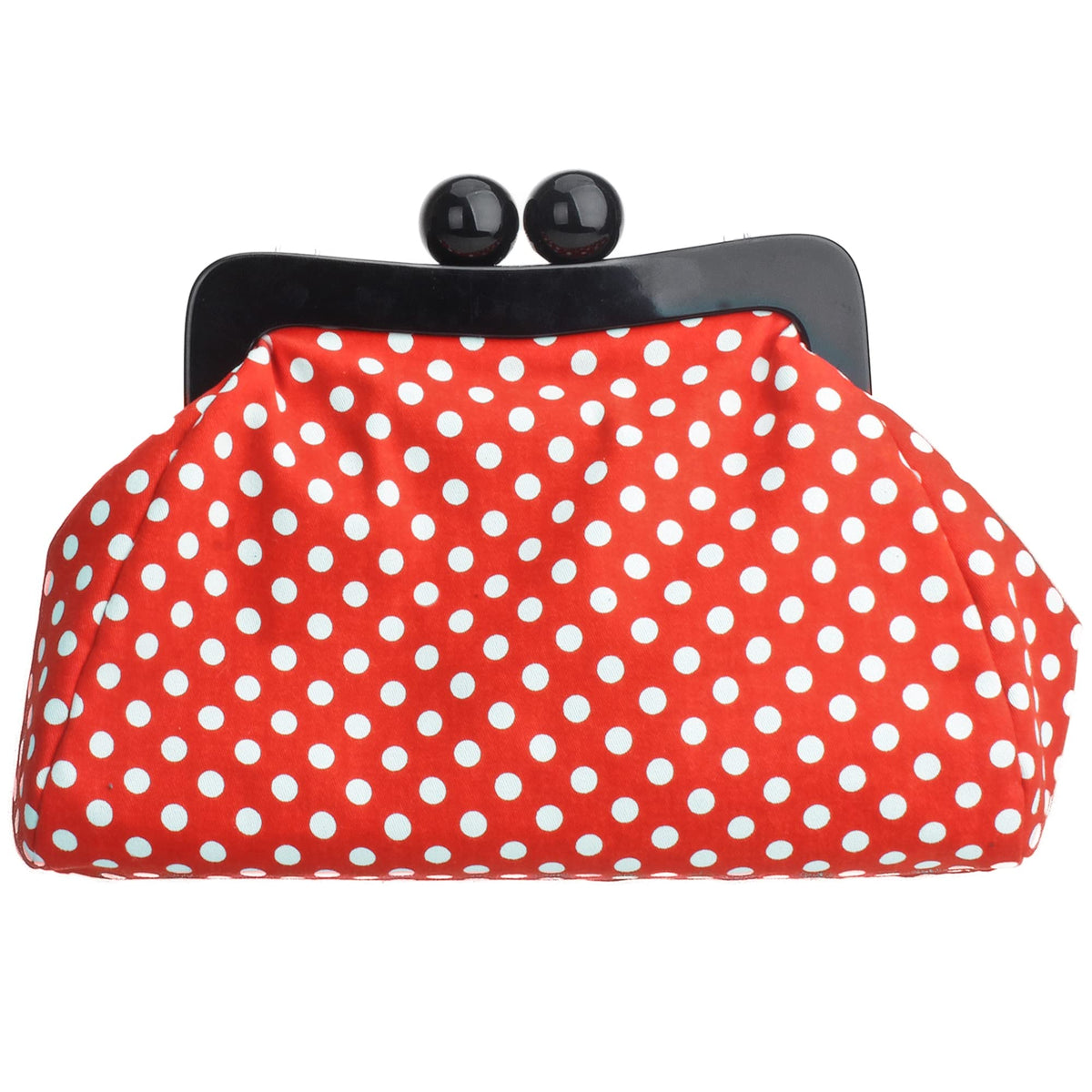 Menurra Polka Dot Evening Bag Clutch Purse for Women Wedding Party Handbag Cocktail Bag, A-red