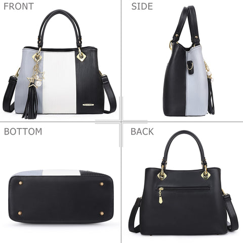 Handbags for Ladies with Multiple Pockets in Pretty Colour Combination ÃƒÆ’Ã†â€™Ãƒâ€ Ã¢â‚¬â„¢ÃƒÆ’Ã¢â‚¬Å¡Ãƒâ€šÃ‚Â¯ÃƒÆ’Ã†â€™ÃƒÂ¢Ã¢â€šÂ¬Ã…Â¡ÃƒÆ’Ã¢â‚¬Å¡Ãƒâ€šÃ‚Â¼ÃƒÆ’Ã†â€™ÃƒÂ¢Ã¢â€šÂ¬Ã‚Â¹ÃƒÆ’Ã‚Â¢ÃƒÂ¢Ã¢â‚¬Å¡Ã‚Â¬Ãƒâ€šÃ‚Â Light Grey/White/Black)