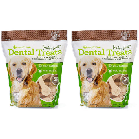 Members Mark Dental Chew Treats for Dogs 30 ct. / 2 Pack