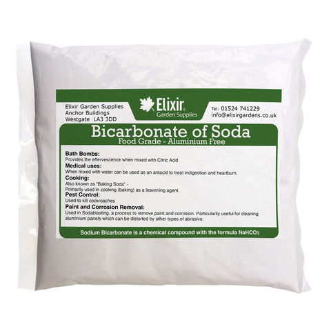 Elixir Gardens 500g Bicarbonate of Soda | High Grade, Bath Bombs, Fizzers x 4